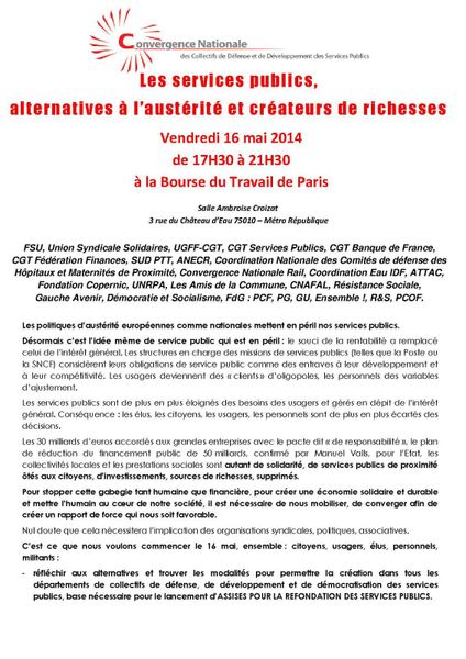 Des assises pour la refondation des services publics