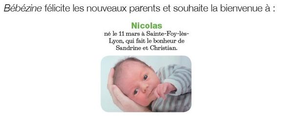 Ma Bouille de Bébé dans le Journal !
