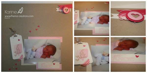 Page de scrap : une petite princesse, un "beau petit chou" !