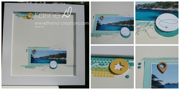 Série de pages de scrapbooking "couleur" : camaïeu de bleus