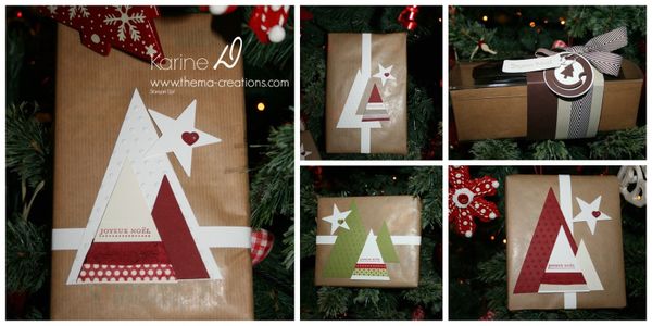 Noël 2013 : des cadeaux scrappés par milliers avec de "Parfaits fanions" de Stampin’Up!