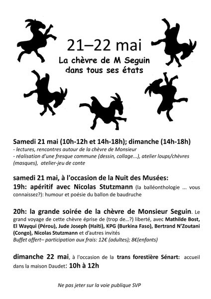 rencontres exceptionnelles les 21 et 22 mai dans la maison Daudet