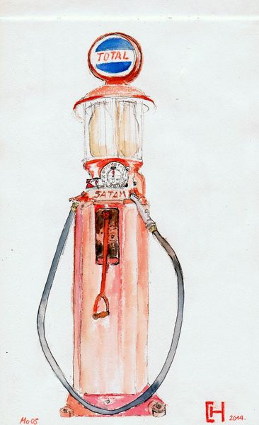 Sketche Pompe Satam Mo 05. de 1930 type : "phare carré"