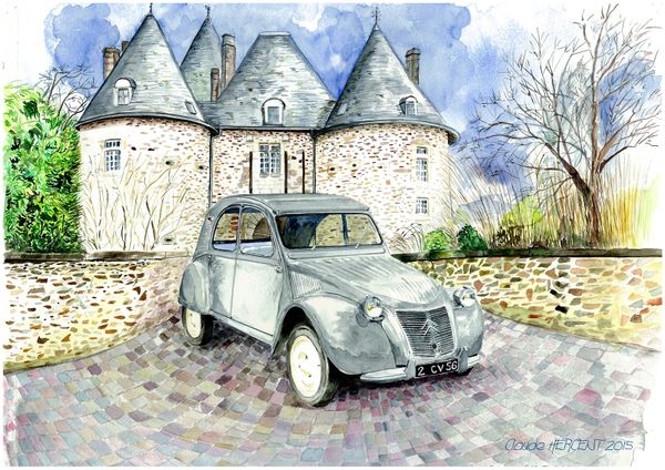 Aquarelle sur papier Canson Monval 320 g format A 3