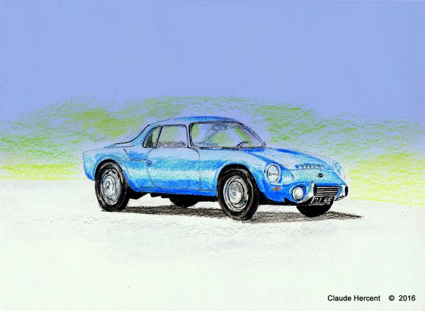 dessin au crayon de couleurs 13x18 cm sur papier Canson