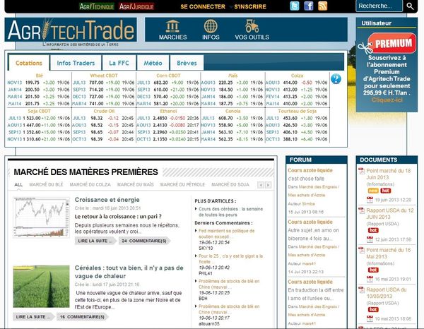Marché des céréales présente le nouvel AgritechTrade