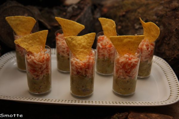 Verrines avocat-crabe