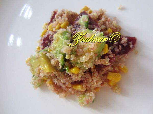 Quinoa salade avec thon et avocat