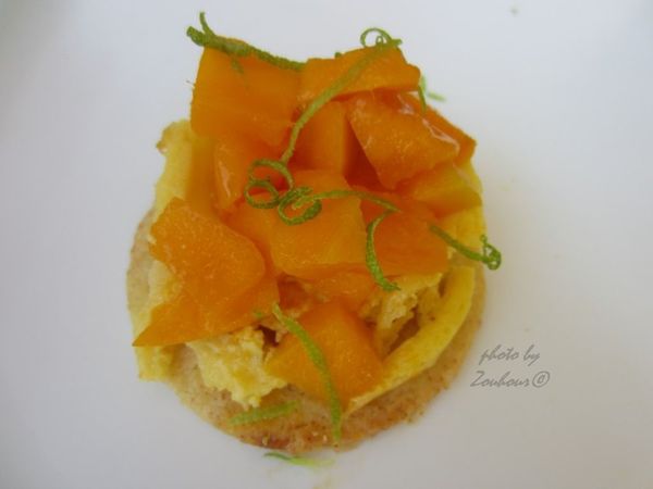 Cheese cake aux mangues et fruit de la passion