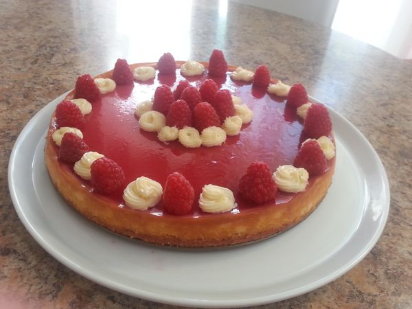 Cheesecake chocolat blanc / framboise