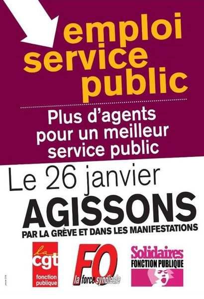 TOUS en grève le 26 JANVIER !