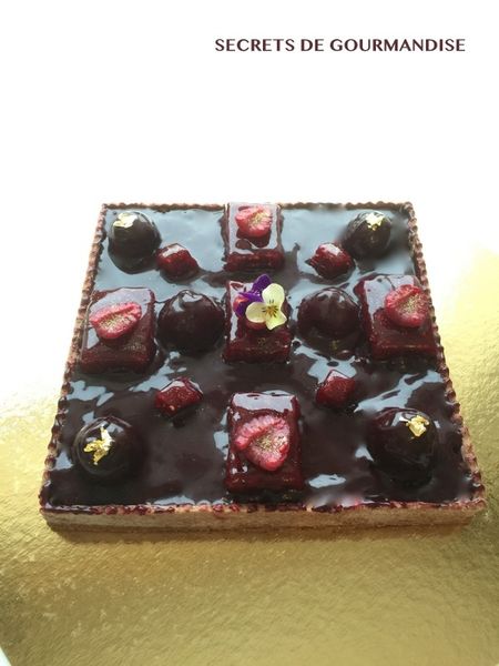 Tarte au chocolat/ framboises