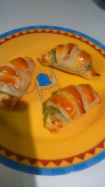 Mini-croissants aux poireaux