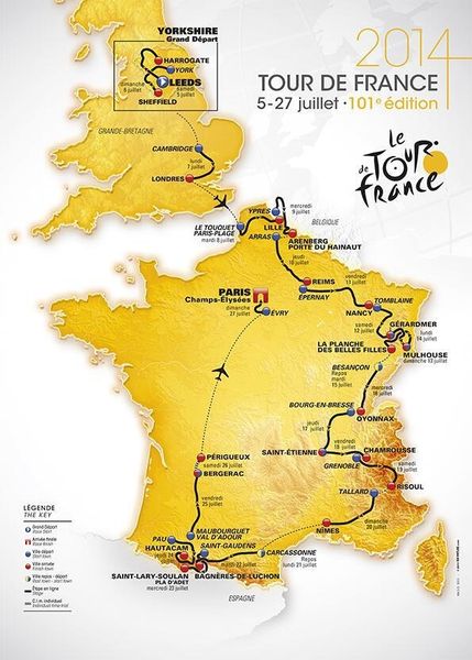 Le parcours du Tour 2014