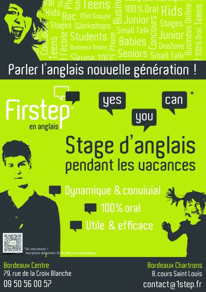 Stage vacances en anglais avec Firstep