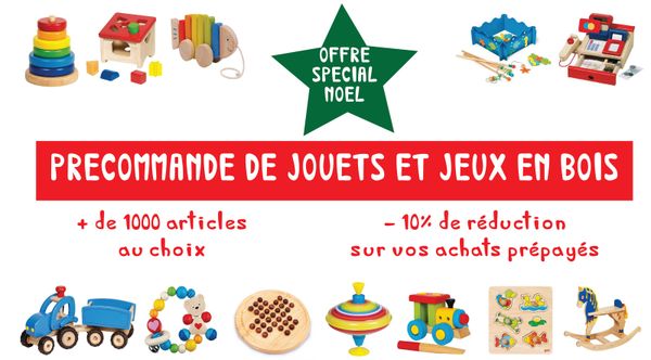 Précommande de jouets et jeux de société en bois