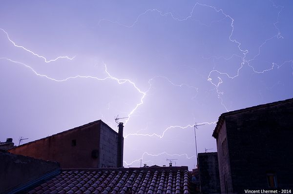 Sommières sous l'orage : 23 mai 2014