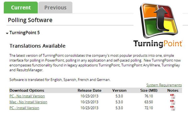 Octobre 2013 TurningPoint 5 en français est disponible