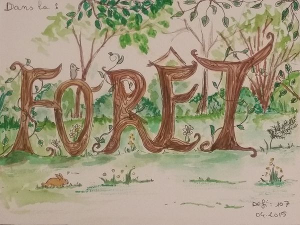 aquarelle et feutre