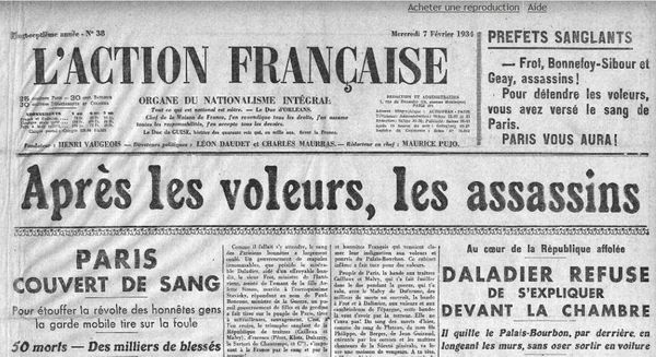 IL Y A QUATRE-VINGT-DEUX ANS : LE 6 FÉVRIER 1934 ET L’OCCASION MANQUÉE DU 7 FÉVRIER