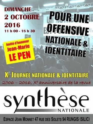 LE 2 OCTOBRE À RUNGIS : TOUS AVEC SYNTHÈSE NATIONALE !