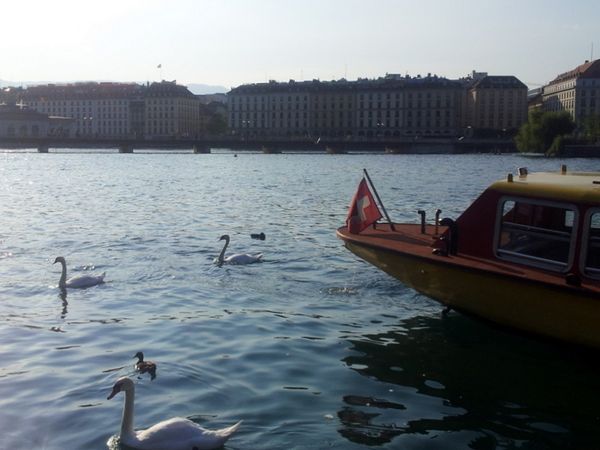 Le soleil aux Bains des Pâquis