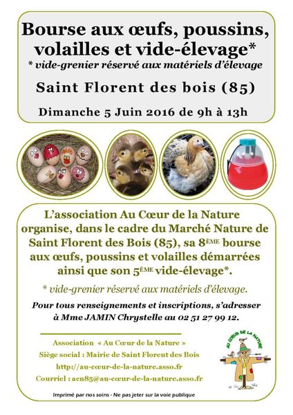 Bourse aux oeufs, aux poussins et volailles