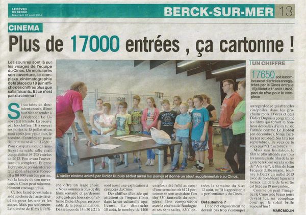 Atelier Animation au Cinéma CINOS de Berck