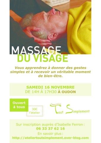 Apprentissage détendu du massage de la tête le 16 novembre