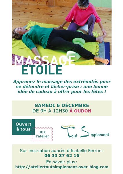 L'objectif de l'association « Tout Simplement » est d'offrir un temps de calme et de douceur adapté à chacun.