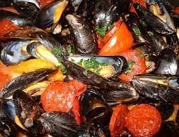 Moules sauce chorizo