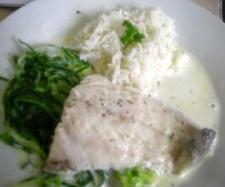 FILET DE BAR COCO ET SES SPAGHETTIS DE CONCOMBRE