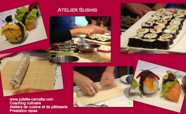 photo du jour ... atelier de cuisine autour des sushis