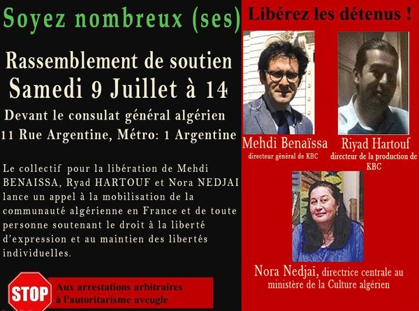 Rassemblement de soutien Samedi 09 juillet 2016 à 14h30