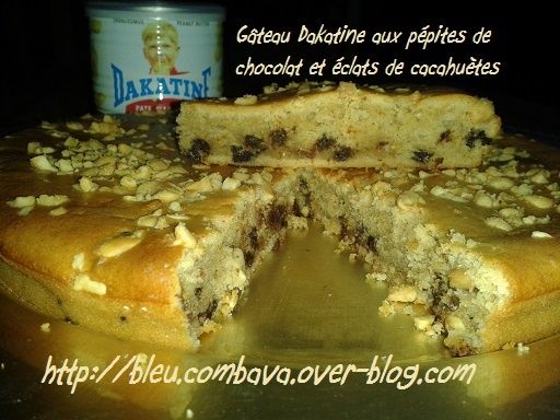 Gâteau Dakatine aux Pépites de Chocolat et Eclats de Cacahuètes