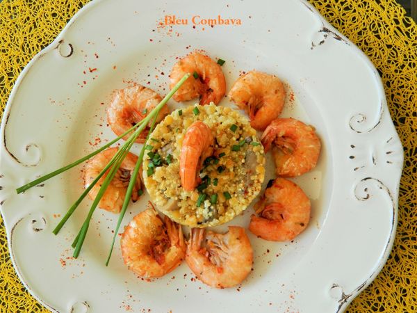 Risotto Quinoa-Lentilles Corail et ses Crevettes