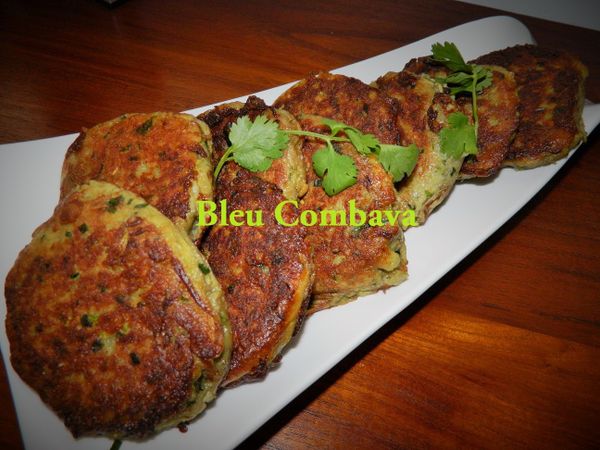 Galettes de Pommes de Terre et courgettes au Curry et à la Coriandre