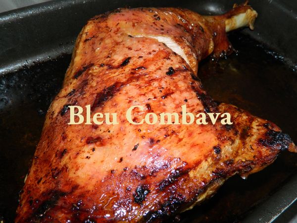 Cuisse de Dinde au four au Porto et Piment d'Espelette