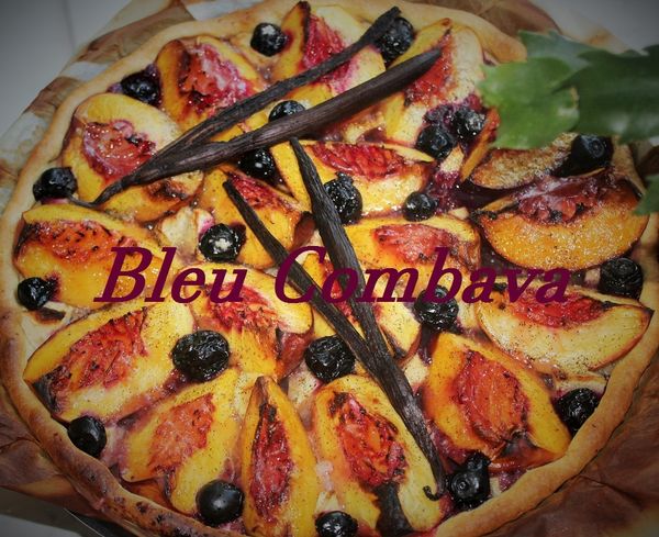 Tarte Rustique aux Fruits de Saison (nectarines, myrtilles)