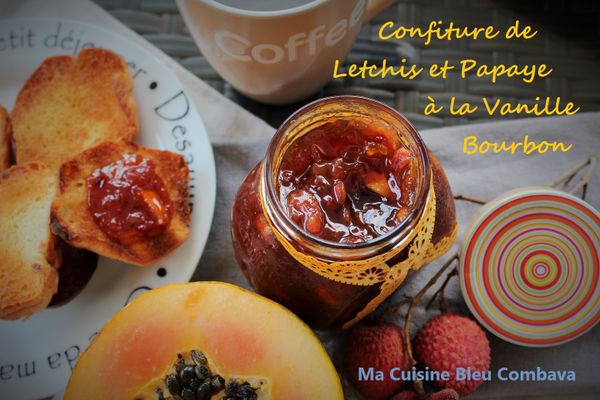 Ma Confiture de Noël, Letchis, Papaye et Vanille Bourbon