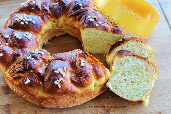 Brioche Extra Moelleuse au Mascarpone, Frangipane à la Vanille Bleue. Pour les Rois si vous voulez!