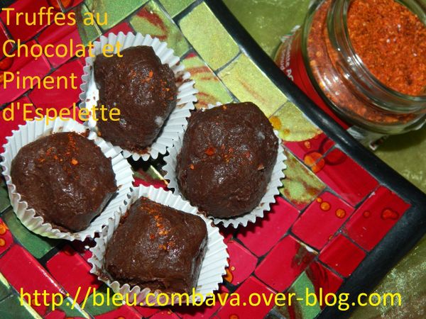 Truffes Chocolat Noir et Piment d'Espelette