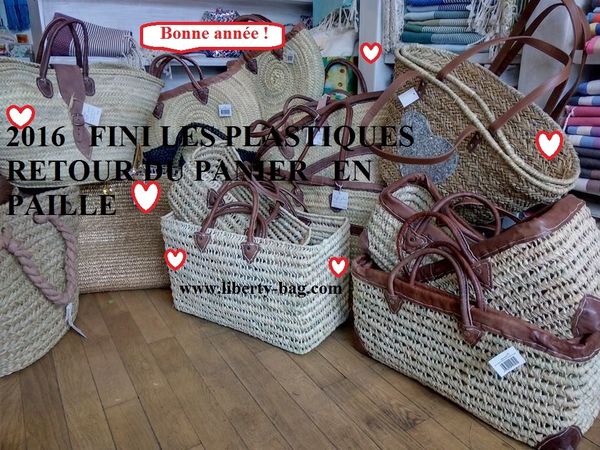 panier en paille cabas courses