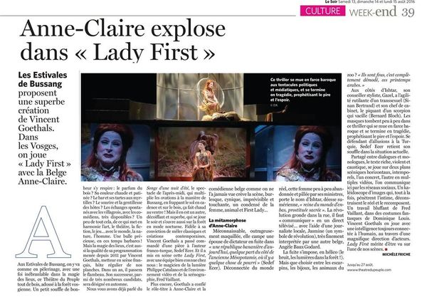 Mes textes Lady First et E-passeur dans la presse
