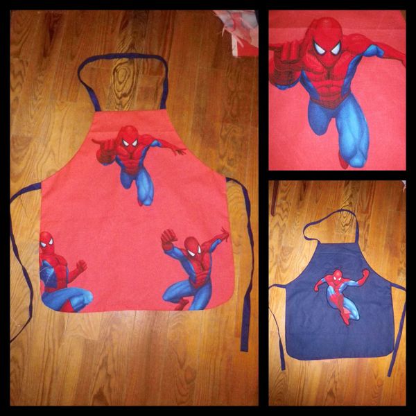 Tablier reversible Spiderman + patron