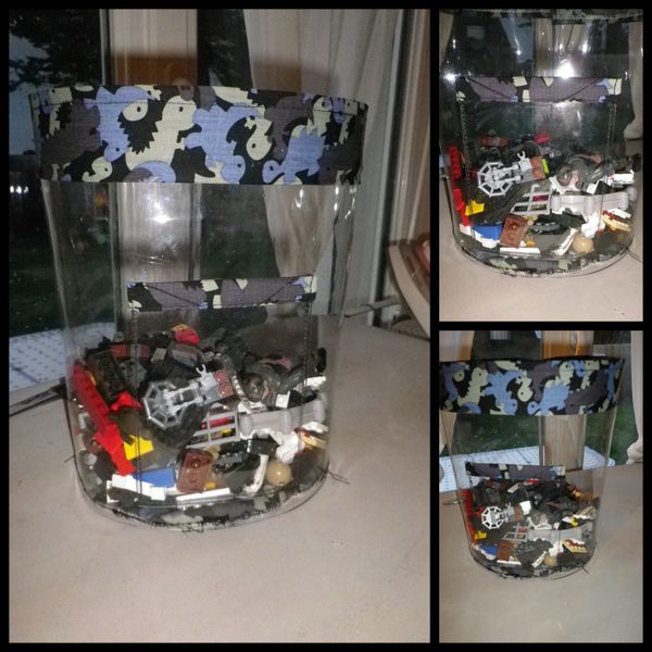 Seau en tissu pour rangement jouets