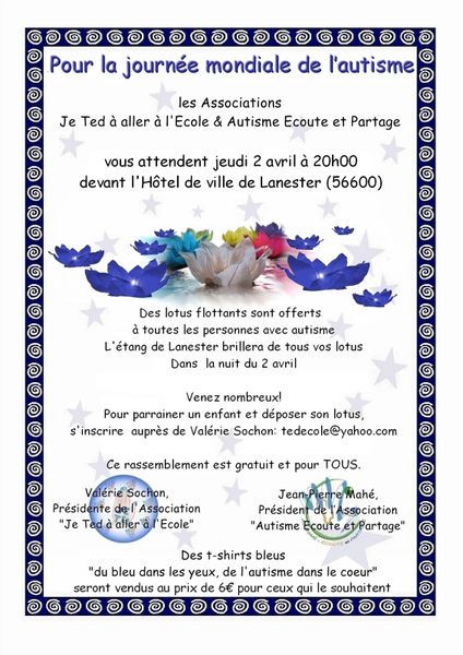 Des Lotus pour les enfants autistes de Lannester