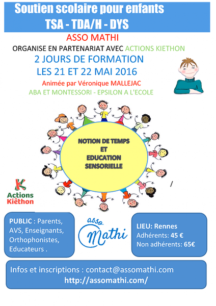 Rennes le week-end prochain: 2 jours de formation ABA-Montessori