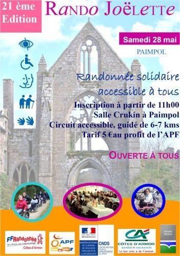 Samedi 28 mai: Randonnée solidaire en Joelette à Paimpol