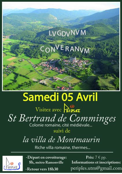Sortie Périples à Saint-Bertrand-de-Comminges et villa de Montmaurin le 5 avril